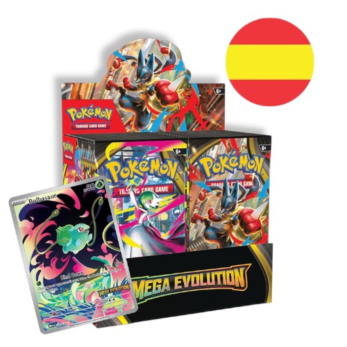 Caja Mega Evolución 36 Sobres Rerfuerzo+ Promo Bulbasaur Castellano