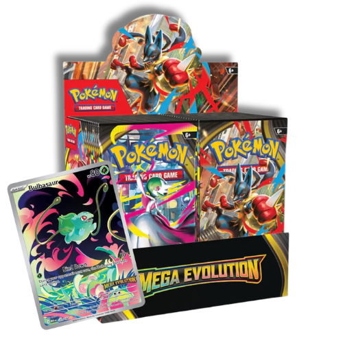 Caja Mega Evolución 36 Sobres Rerfuerzo+ Promo Bulbasaur Castellano