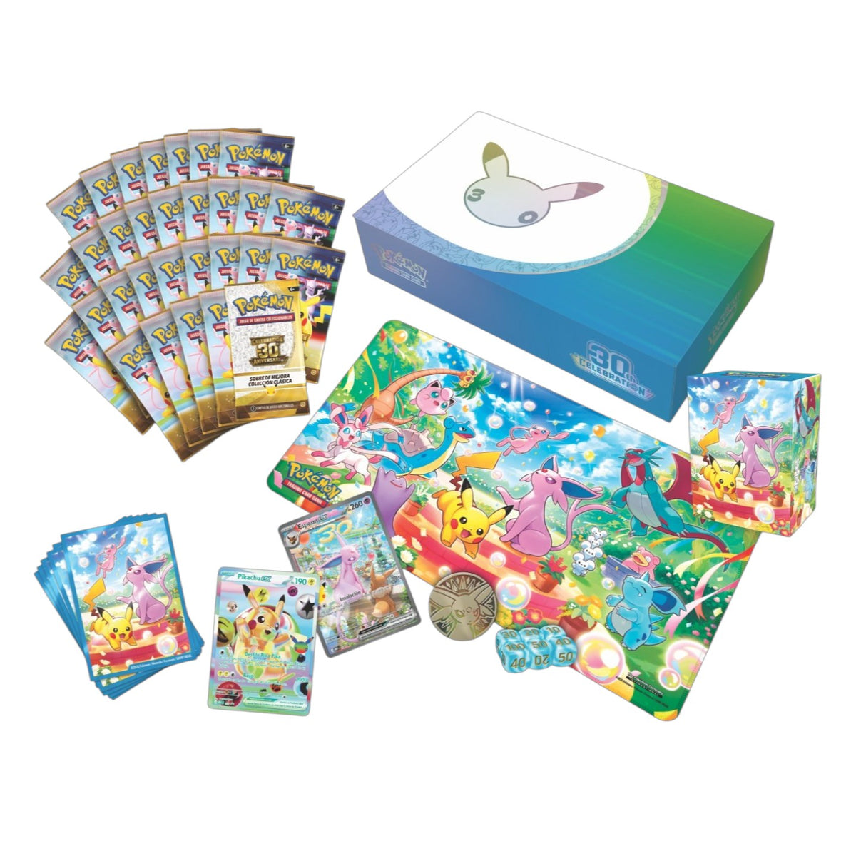 Pokémon Caja Ultra Premium Espeon de cartas 30 Aniversario (Castellano)