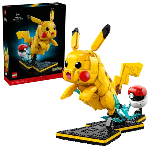Figura Pikachu y Poke Ball Lego 72152 - Anime Fans