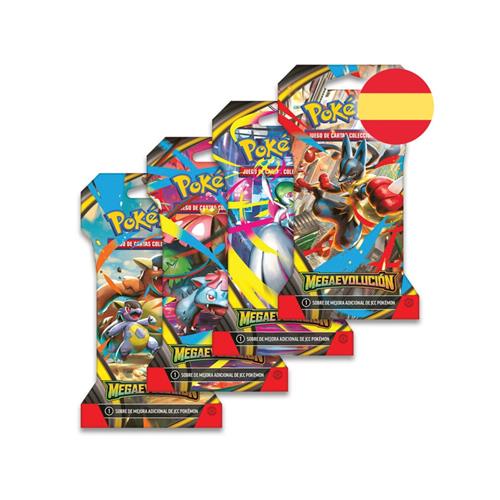 Pokemon TCG: Display 24 Sobres de Refuerzo con Funda Megaevolución Castellano