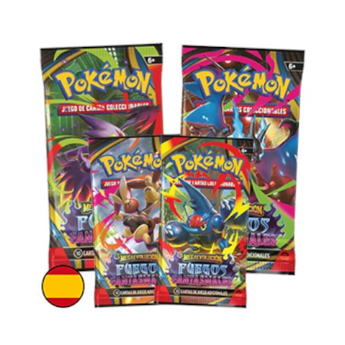 Sobre de cartas Pokemon Megaevolución Fuegos Fantasmales con funda (castellano)👻🔥
