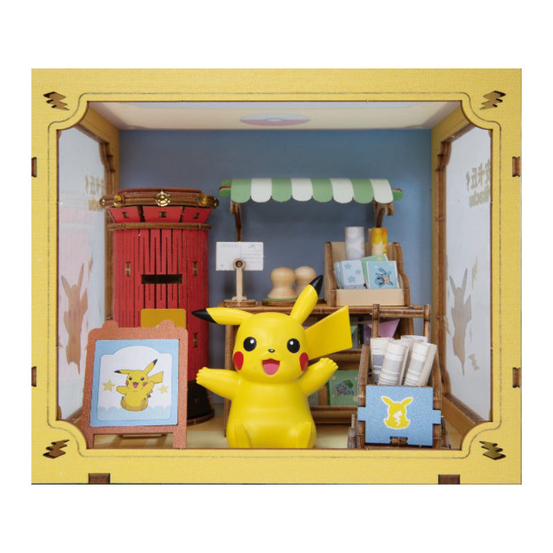 Pokémon Puremind Mini Mundo Vibrante Escena Callejera Oficina Correos Pikachu