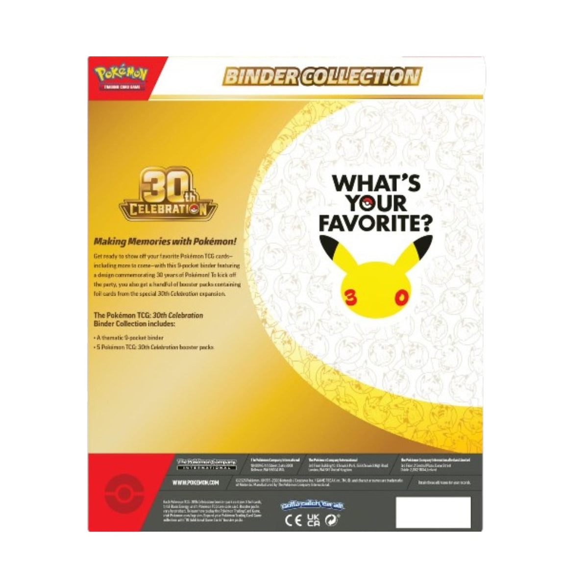 Pokémon 30 Aniversario Pack de Cartas + Album (Catellano)