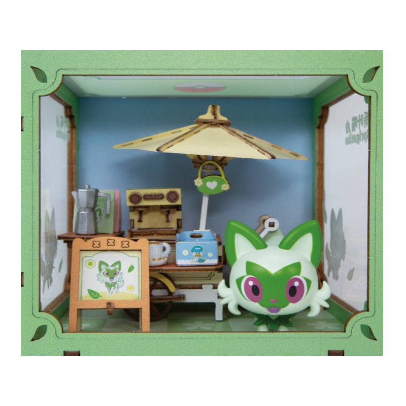 Pokémon Puremind Mini Mundo Vibrante Escena Callejera CoFFee Cart Poussacha