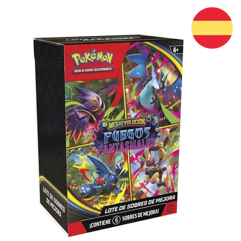 Pokémon JCC: Fuegos Fantasmales – Lote de Sobres de Mejora (Castellano)