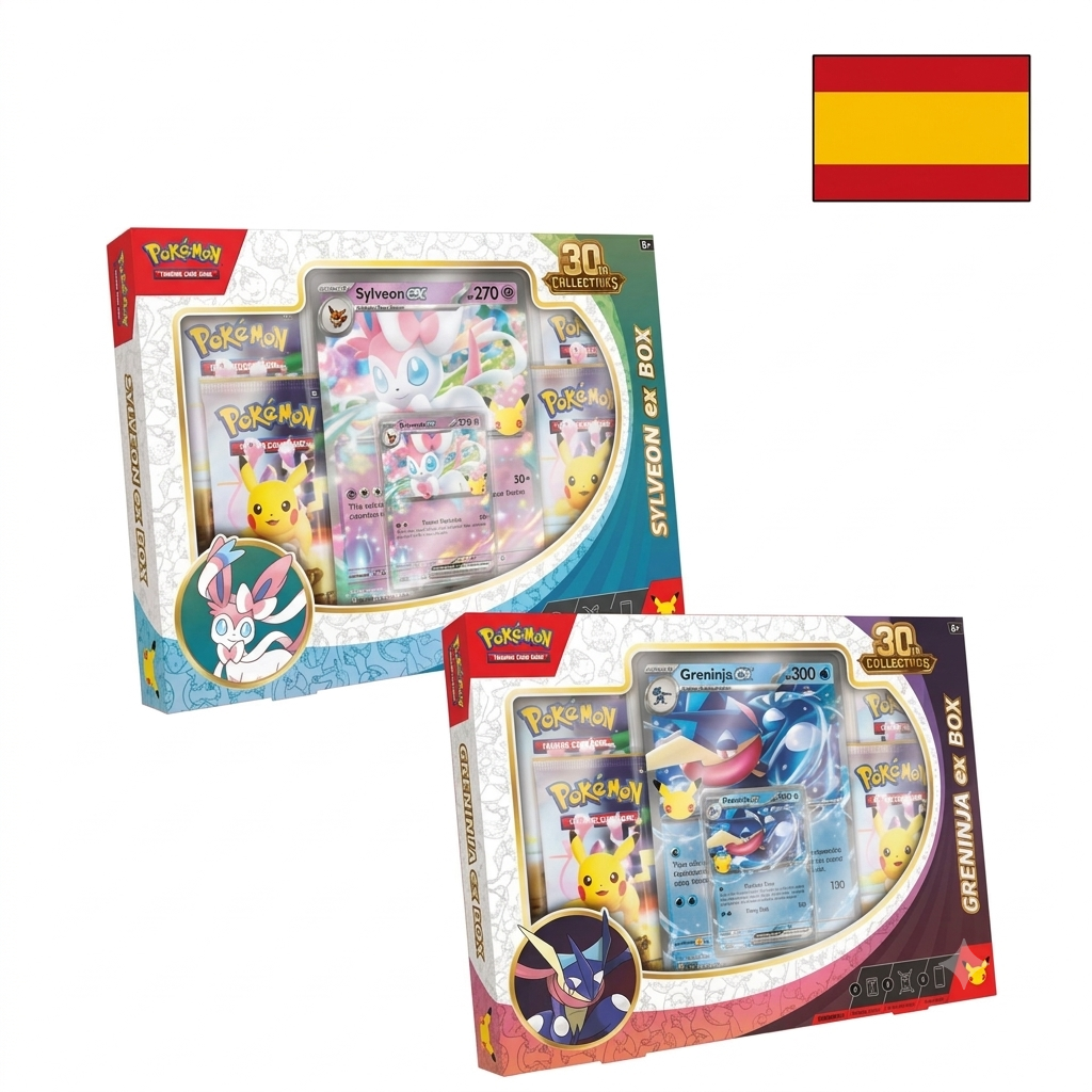 Pokémon Special Caja EX 30 Aniversario Greninja y Sylveon Aleatorio (Catellano)